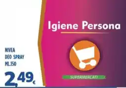 Orizzonte Supermercati Nivea deo spray offerta