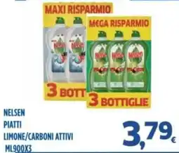 Orizzonte Supermercati Nelsen piatti limone/carbonsi attivi offerta