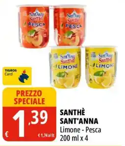 Tigros Santhè Sant'anna Limone - Pesca offerta
