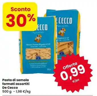 Pasta di semola formati assortiti De Cecco