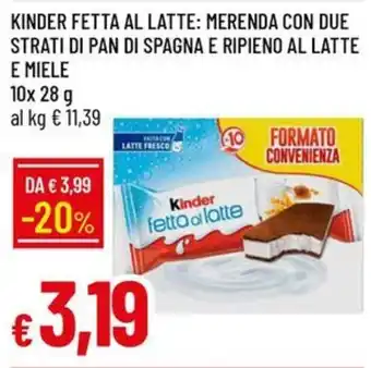 Kinder fetta al latte