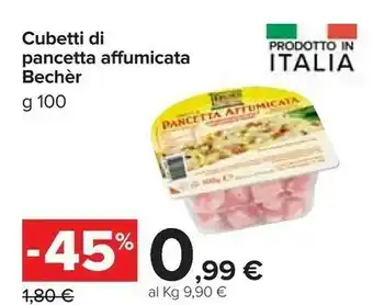 Carrefour Cubetti di pancetta affumicata offerta