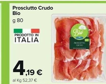 Carrefour Prosciutto crudo bio offerta