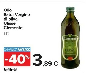 Carrefour Olio extra vergine di oliva ulisse offerta