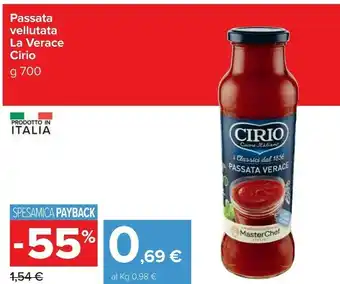 Carrefour La verace passata 700 g(ml) offerta