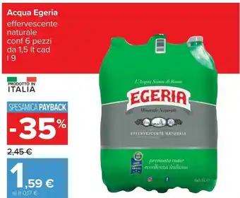 Carrefour Acqua minerale naturale effervescente naturale offerta