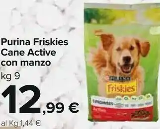 Carrefour Friskies cane activia con manzo offerta