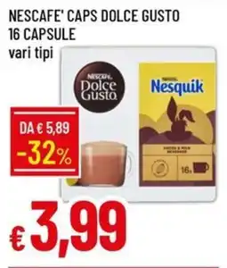 Galassia Nescafe' Caps Dolce Gusto offerta