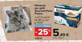 Carrefour Purina alimento per gatti gourmet offerta
