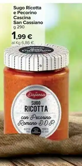 Carrefour Sugo ricotta e pecorino offerta