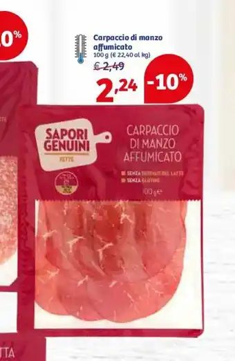 In'S Mercato Carpaccio di manzo affumicato 100g offerta