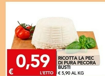 TuoDi Ricotta la pec di pura pecora busti offerta