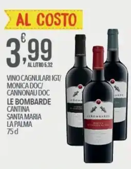Iper Nonna Isa Vino Cagnulari IGT/ Monica DOC/ Cannonau DOC Le Bombarde offerta