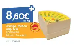 C+C Italmarket Asiago fresco dop 1/4 Casearia Monti Trentini offerta