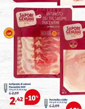In'S Mercato Antipasto di salumi Piacentini DOP 110g offerta