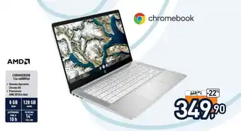 Unieuro Hp chromebook 14a-nd0005nl 35,6 cm (14") full hd amd 3000 8 gb ddr4-sdram 128 gb emmc wi-fi 5 (802.11ac) chrome os bianco offerta