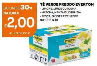 Ekom Tè Verde Freddo Everton 16 Filtri G 40 offerta