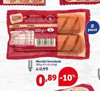 In'S Mercato Wurstel Servelade 200g offerta