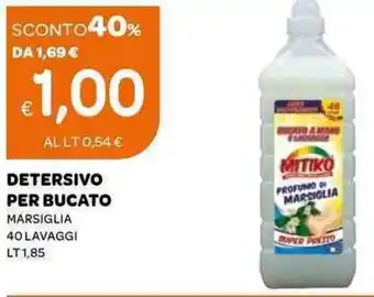 Ekom Detersivo Per Bucato Marsiglia Lt 1,85 offerta