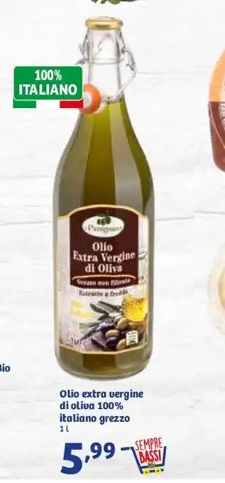 In'S Mercato Olio ectra vergine di oliva 100% italiano grezzo 1L offerta