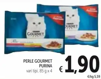 Spazio Conad Purina Perle Gourmet vari tipi, 85 g x 4 offerta