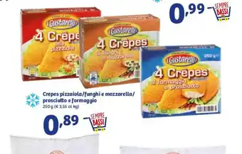 In'S Mercato Crepes pizzaiola/funghi e mozzarella/prosciutto e formaggio 250g offerta