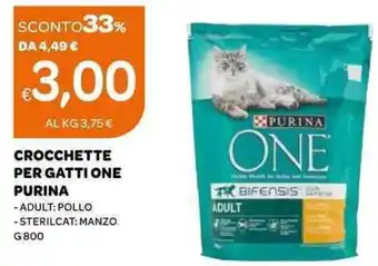 Ekom Crocchette Per gatti One Purina G 800 offerta