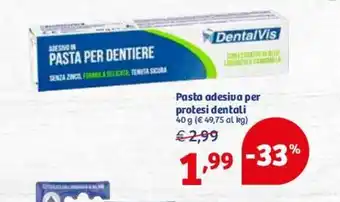 In'S Mercato Pasta adesiva per protesi dentali 40g offerta