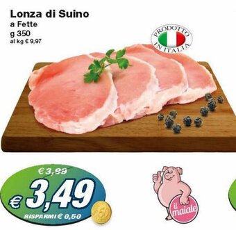 Prix Quality Lonza di Suino a Fette 350 g offerta