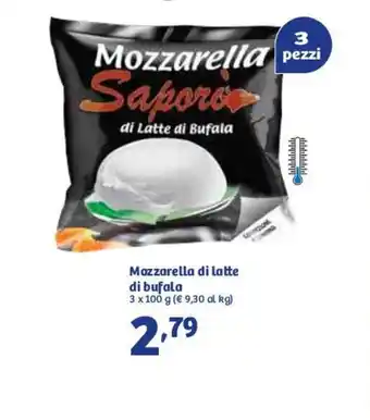 In'S Mercato Mozzarella di latte di bufala 3 x 100g offerta