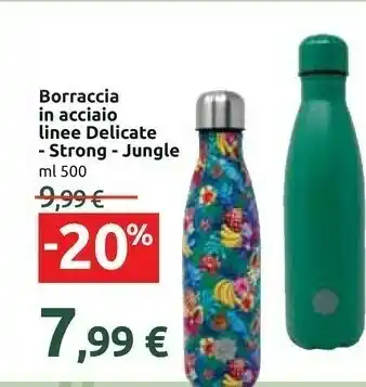 Carrefour Borraccia in acciaio linee offerta