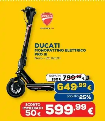 Euronics Ducati pro-iii 25 km/h nero offerta