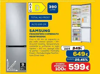 Rb38t602dsa/ef frigorifero con congelatore libera installazione d acciaio inossidabile