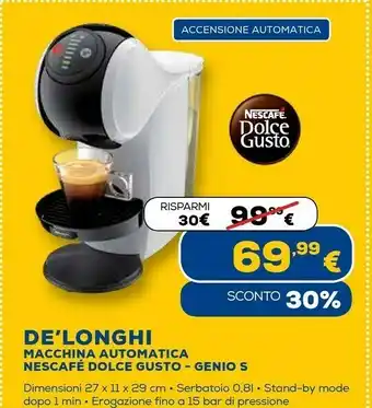 Euronics Macchina automatica nescafé dolce gusto genio s offerta