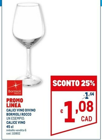 Metro Bicchieri offerta