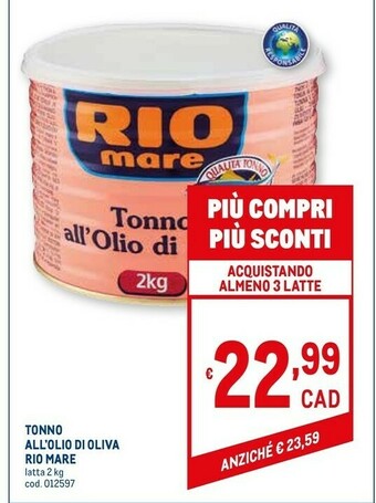 Metro Tonno rio mare offerta