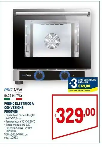 Metro Forno elettrico offerta