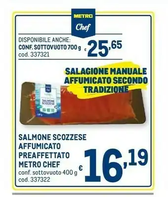 Metro Salmone affumicato offerta