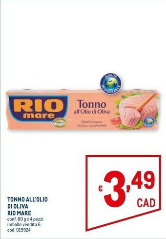 Metro Tonno all'olio di oliva offerta
