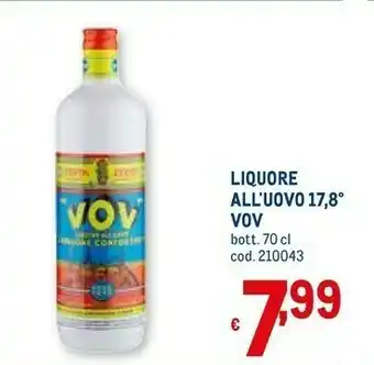 Metro Liquore all'uovo offerta