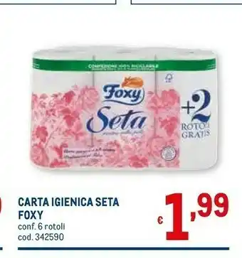 Metro Carta igienica seta offerta