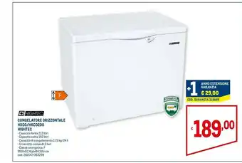 Metro Hightec congelatore orizzontale hxco/hkc0200 offerta