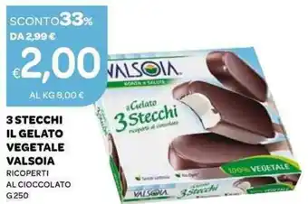 Ekom 3 Stecchi IL Gelato Vegetale Valsoia G 250 offerta