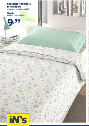 In'S Mercato Copriletto trapuntato In Microfibra 170x250cm offerta