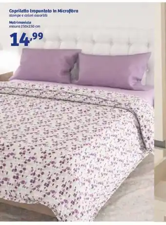 In'S Mercato Copriletto trapuntato In Microfibra 250x250cm offerta