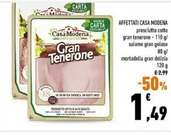 Conad Affettati prosciutto cotto gran tenerone offerta