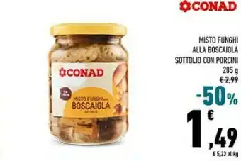 Conad Funghi sott olio offerta