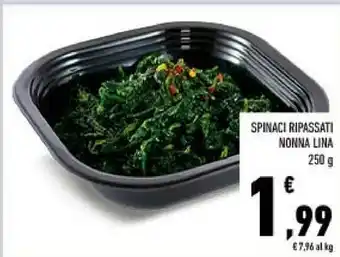 Conad Spinaci ripassati 250 g offerta