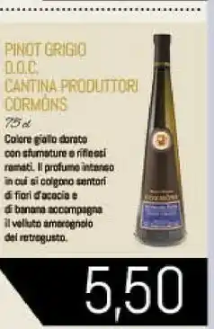 Conad Cantina produttori cormons pinot grigio doc ml 750 offerta