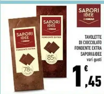 Conad Conad tavolette di cioccolato fondente offerta